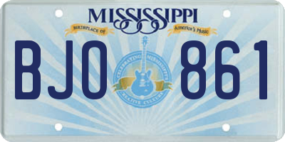 MS license plate BJO861