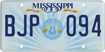 MS license plate BJP094