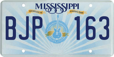 MS license plate BJP163