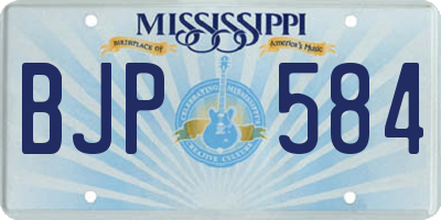 MS license plate BJP584