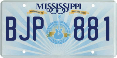 MS license plate BJP881