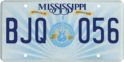 MS license plate BJQ056