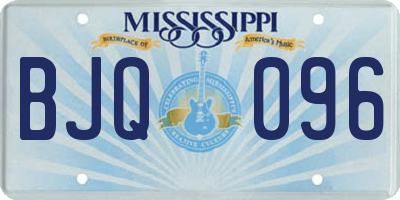 MS license plate BJQ096