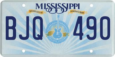 MS license plate BJQ490