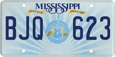 MS license plate BJQ623