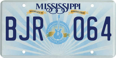 MS license plate BJR064