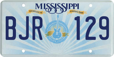 MS license plate BJR129