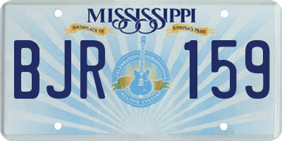 MS license plate BJR159