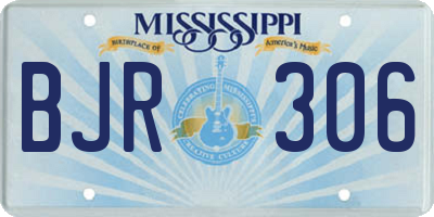 MS license plate BJR306