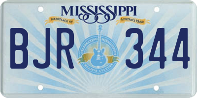 MS license plate BJR344