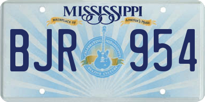 MS license plate BJR954