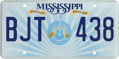 MS license plate BJT438