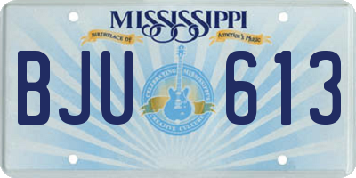 MS license plate BJU613