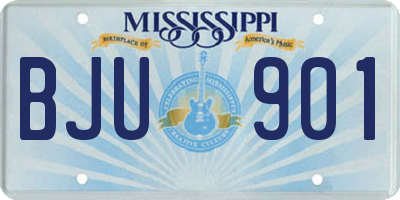 MS license plate BJU901