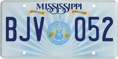 MS license plate BJV052