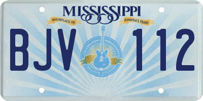 MS license plate BJV112