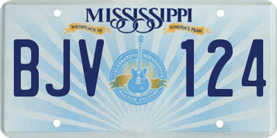 MS license plate BJV124