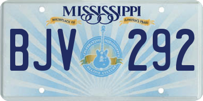 MS license plate BJV292
