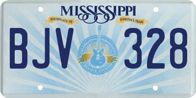 MS license plate BJV328