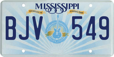 MS license plate BJV549
