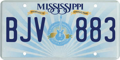 MS license plate BJV883