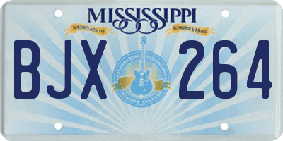 MS license plate BJX264