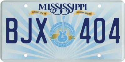 MS license plate BJX404