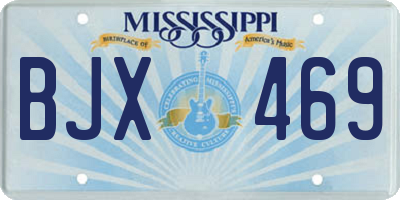 MS license plate BJX469