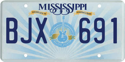 MS license plate BJX691