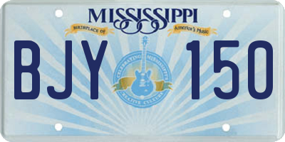 MS license plate BJY150