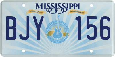 MS license plate BJY156