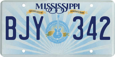 MS license plate BJY342