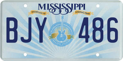 MS license plate BJY486