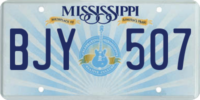 MS license plate BJY507
