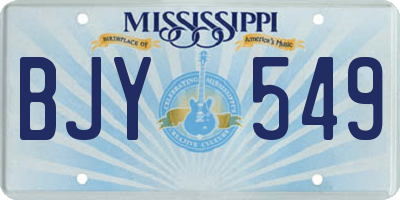 MS license plate BJY549