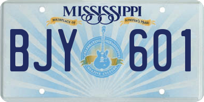 MS license plate BJY601