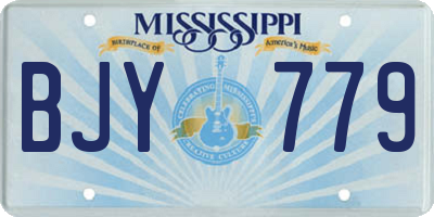 MS license plate BJY779