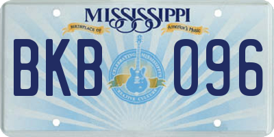 MS license plate BKB096