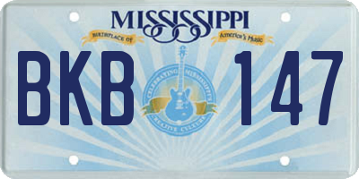 MS license plate BKB147
