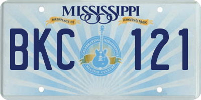MS license plate BKC121