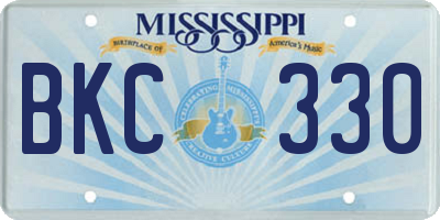 MS license plate BKC330