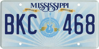 MS license plate BKC468