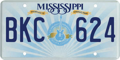 MS license plate BKC624