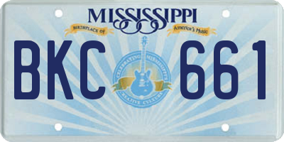 MS license plate BKC661