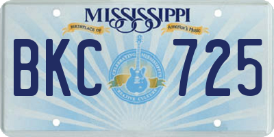 MS license plate BKC725