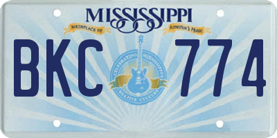 MS license plate BKC774