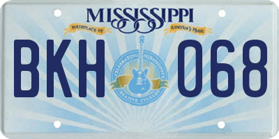 MS license plate BKH068
