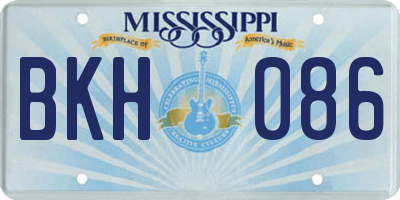 MS license plate BKH086