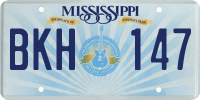 MS license plate BKH147