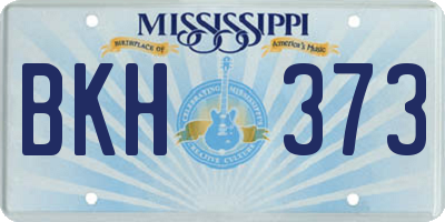 MS license plate BKH373